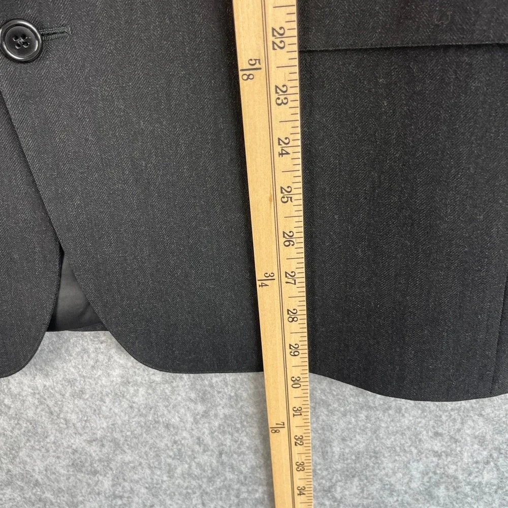 Vintage Brooks Brothers Makers Brooksease Blazer Mens 44S Dark Gray Striped